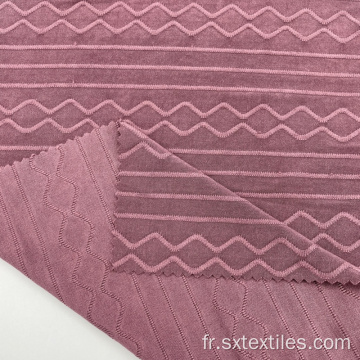 Tissu jacquard tricoté avec spandex en polyester